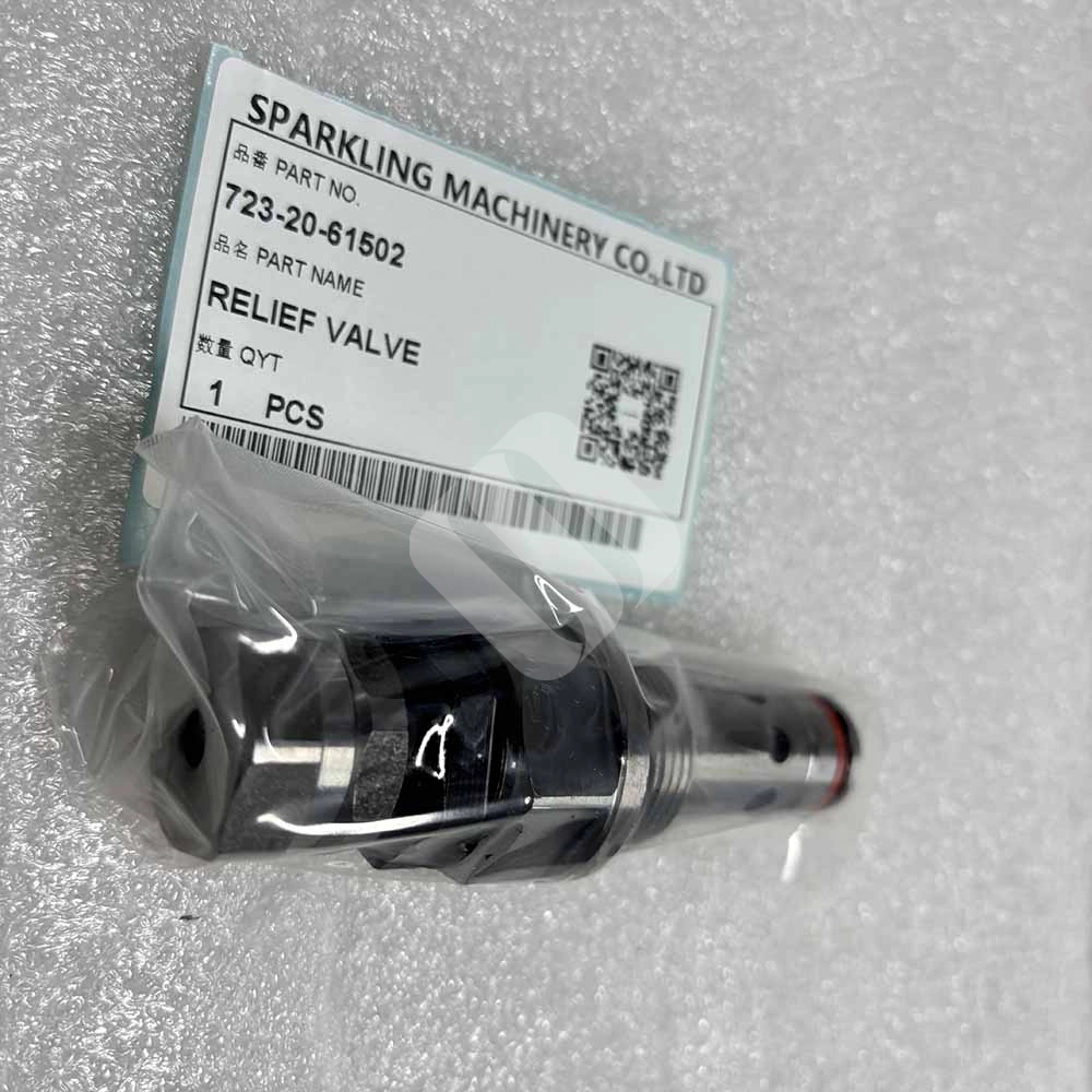 723-20-61502 Hydraulic Relief Valve for Komatsu PC75UU-3, PC75US, PC78US Komatsu-PC75UU-3-excavator-pressure-control-valve-723-20-61502