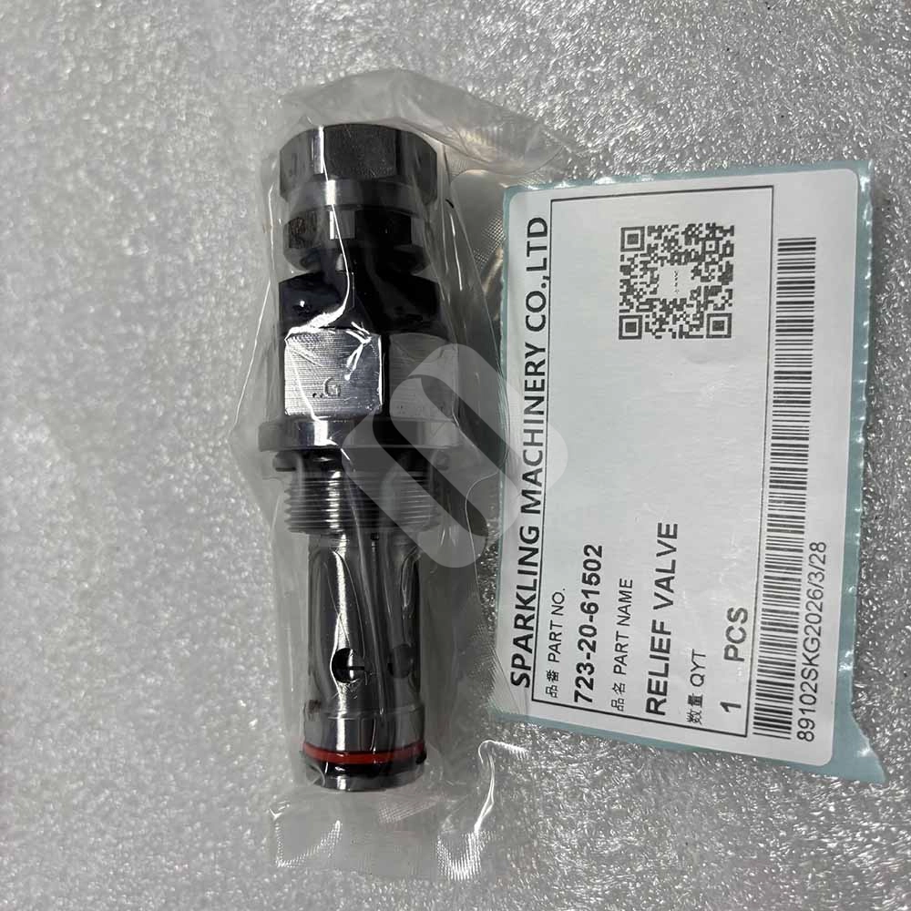 723-20-61502 Hydraulic Relief Valve for Komatsu PC75UU-3, PC75US, PC78US 7232061502-high-pressure-cartridge-valve-for-Komatsu-mini-excavator
