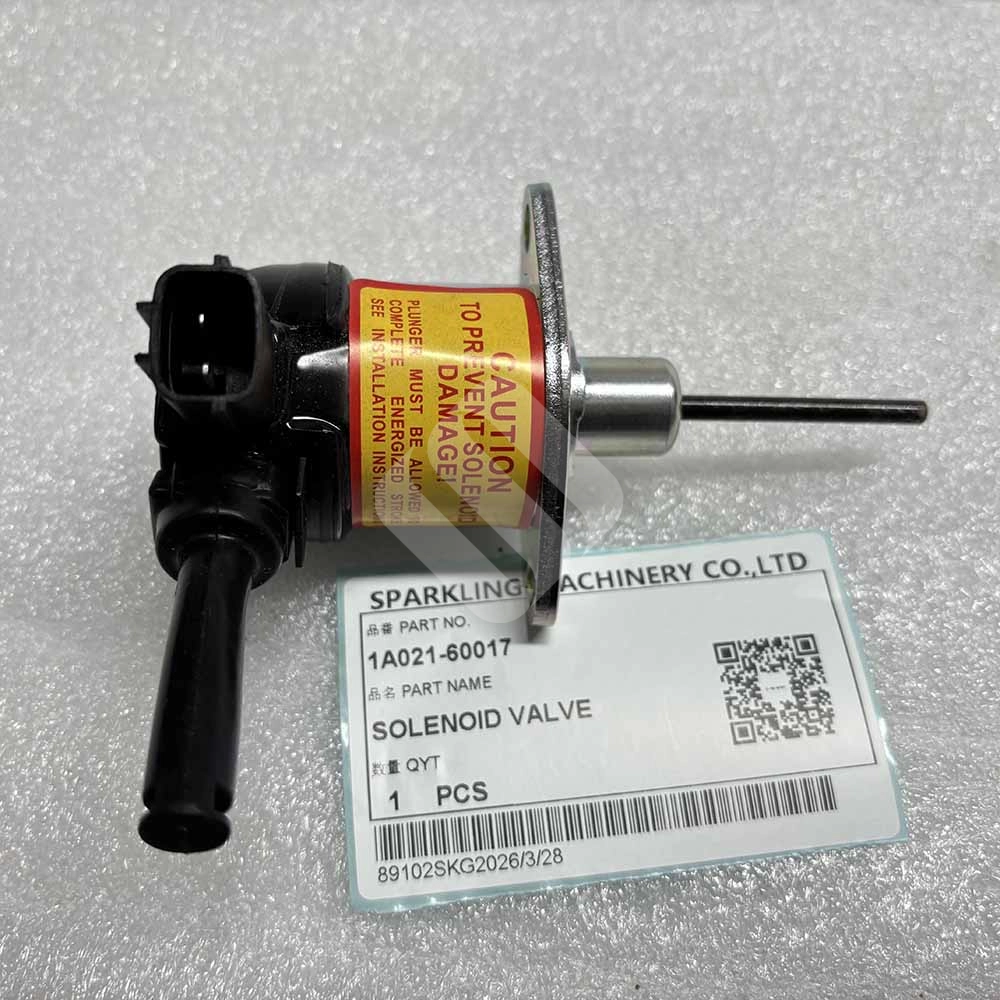 1A021-60017 Fuel Shut-Off Solenoid for Kubota KX91-3, KX121-3, KX161-3 Replacement-engine-solenoid-1A021-60017-for-Kubota-KX161-series
