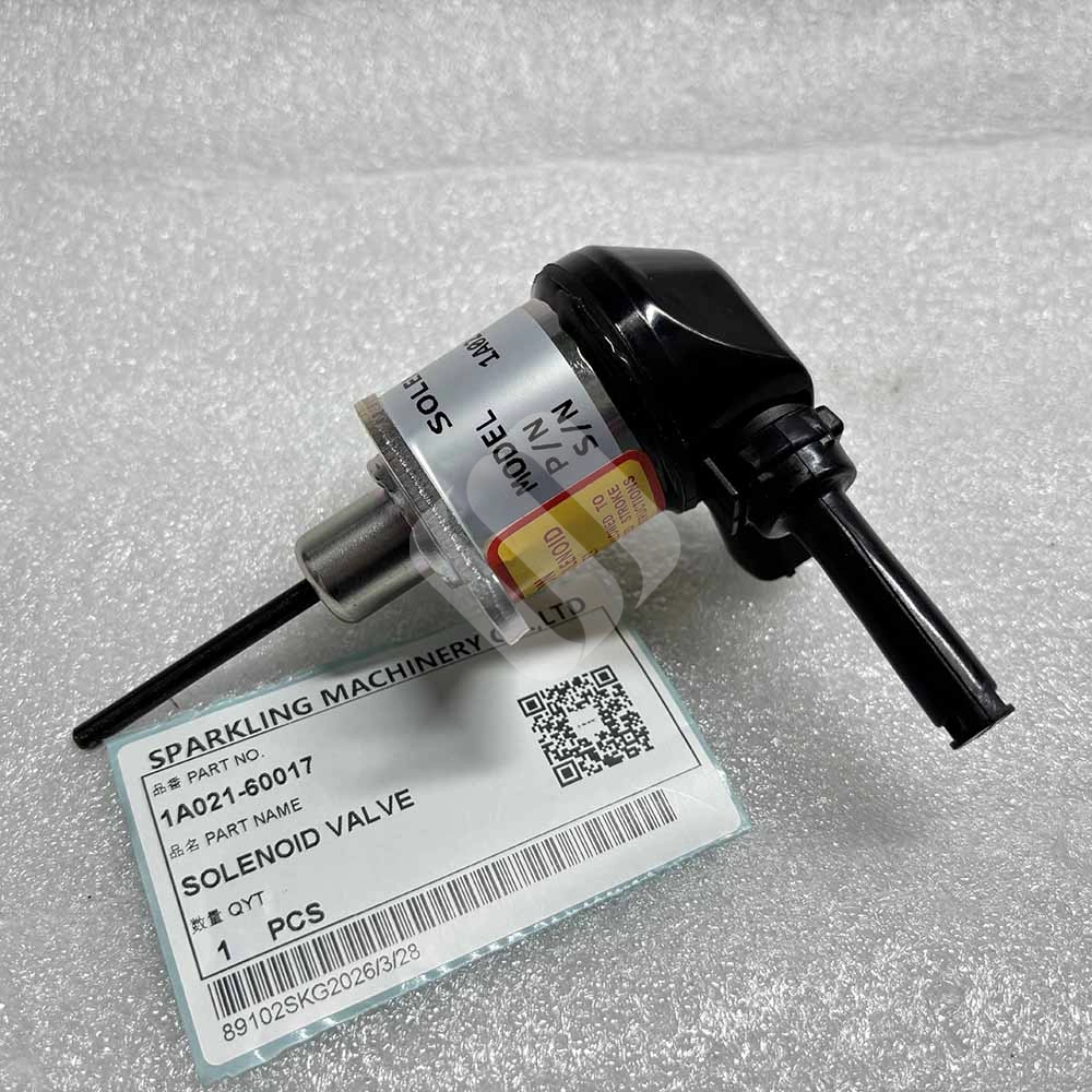 1A021-60017 Fuel Shut-Off Solenoid for Kubota KX91-3, KX121-3, KX161-3 1A02160017-12V-3-wire-fuel-cut-off-solenoid-for-Kubota-engines