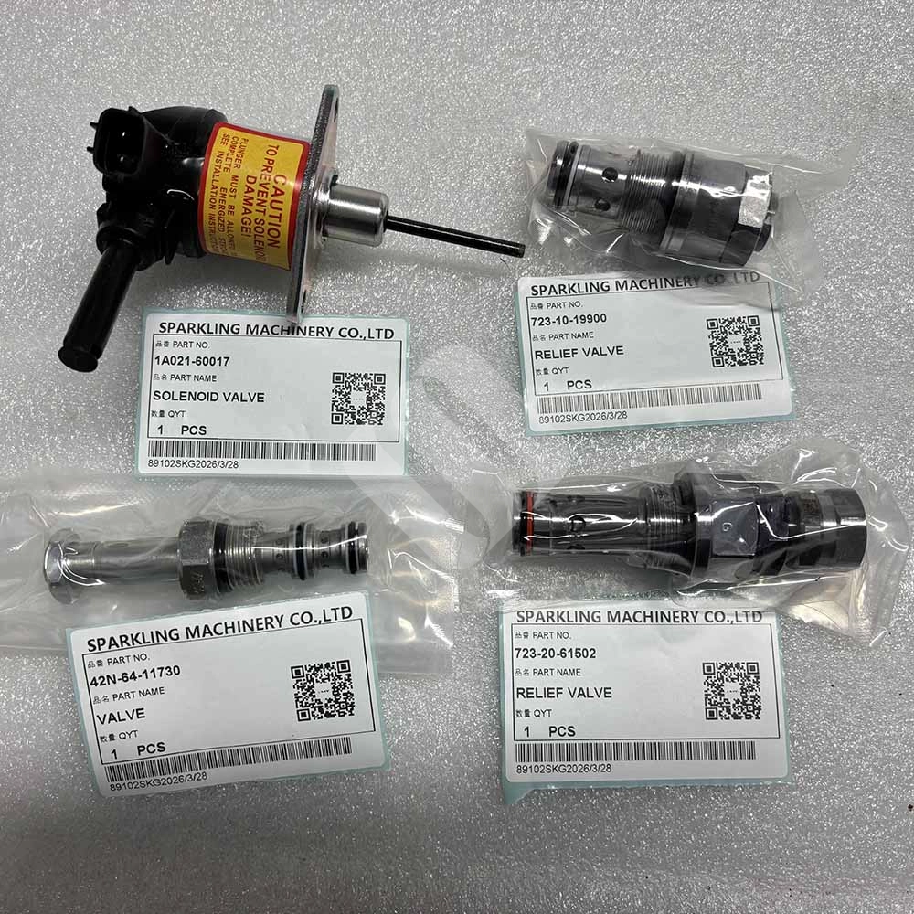 1A021-60017 Fuel Shut-Off Solenoid for Kubota KX91-3, KX121-3, KX161-3 Four industrial valves and solenoids from Sparkling Machinery Co., Ltd.