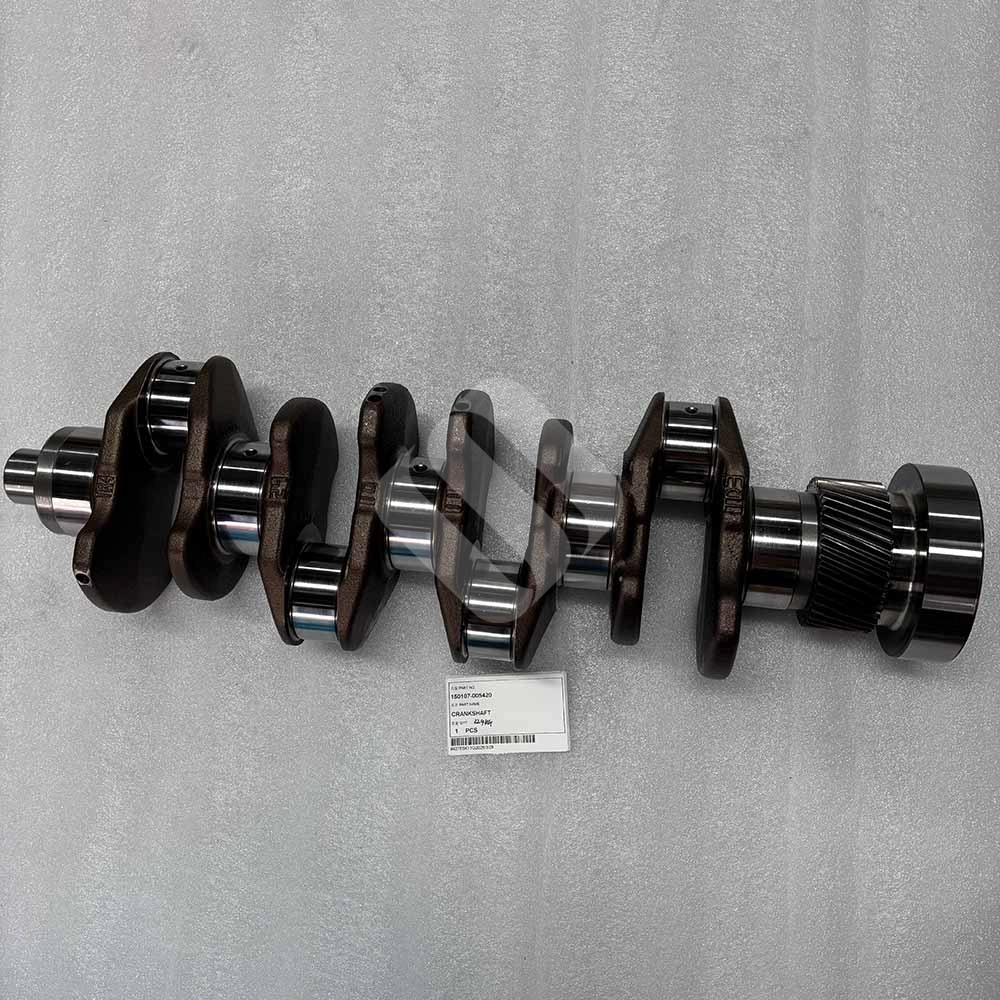 150107-005420 Engine Crankshaft for Doosan D34, D34D, D34P, D34NAP Doosan-D34NAP-and-D34P-engine-rebuild-crankshaft-150107-005420