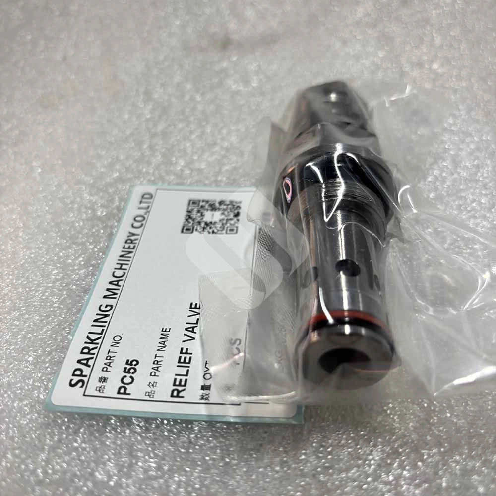 PC55 Main Relief Valve for Komatsu PC55MR-2, PC55MR-3, PC55MR-5 Excavators Precision-machined-relief-valve-for-Komatsu-PC55-series