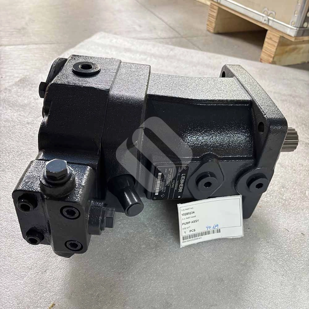 10289234 Hydraulic Pump Assembly for Liebherr L544, L550, L554, L556 10289234-Liebherr-pump-assy-showing-high-pressure-port-configuration
