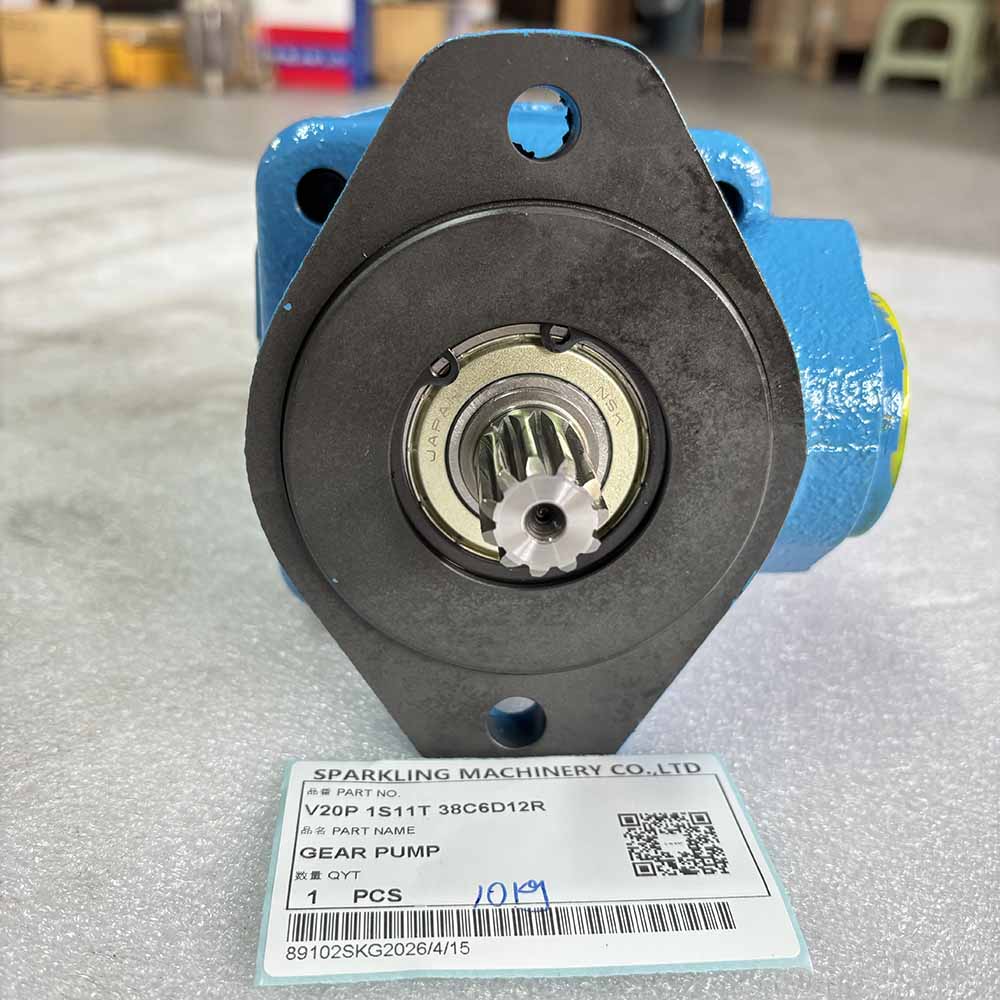 Vickers-V20P-series-pump-showing-inlet-and-priority-outlet-ports