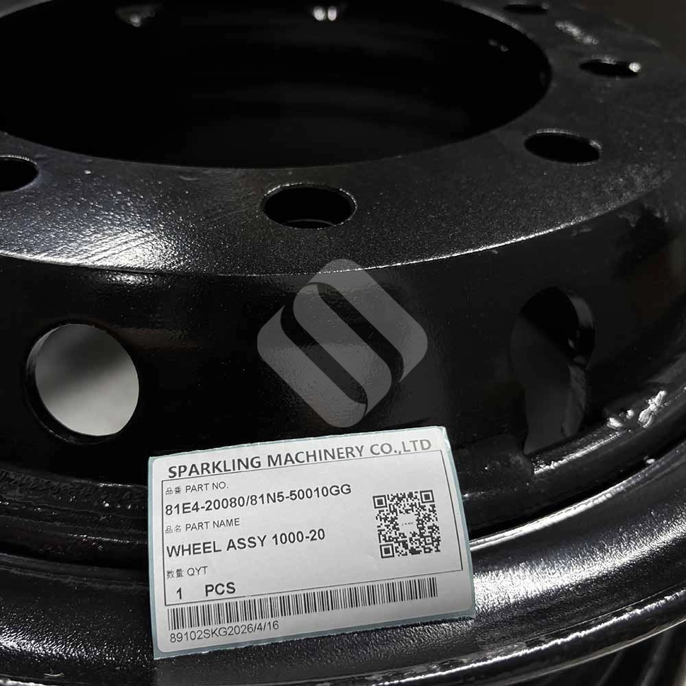 81E4-20080 Wheel Assembly (10.00-20) for Hyundai R170W-7, R140W-9 Hyundai-R140W-9-wheel-excavator-rim-81N5-50010GG