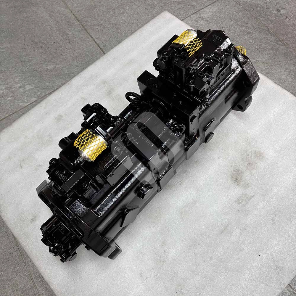 60357527 K5V160DTH1ZXR-9T46-BV Main Hydraulic Pump for Sany SY305, SY335, SY365C, SY375 Black hydraulic piston pump for heavy machinery on a white surface.