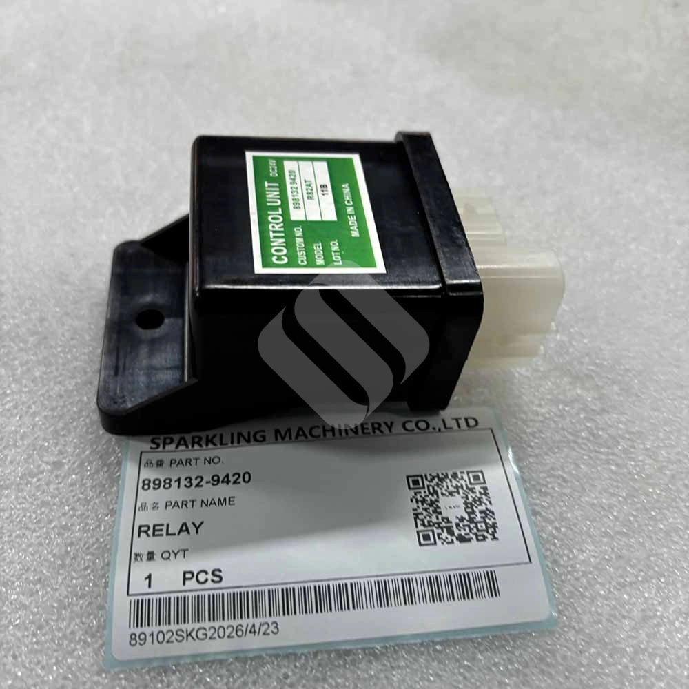 24V 898132-9420 Relay for John Deere loaders ZX70-3, ZX75UR-3, ZX75US-3, ZX80LCK-3 John-Deere-ZX75US-3-excavator-power-relay-898132-9420