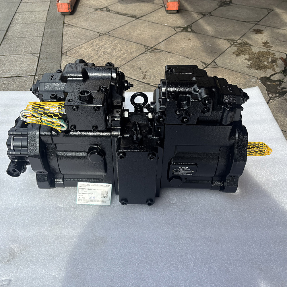 Kawasaki K3V63DTP, 20 925753 pump, JCB JS160W hydraulic pump, main pump K3V63DTP, Kawasaki excavator pump, JS160W spare part, hydraulic piston pump, aftermarket Kawasaki pump.
