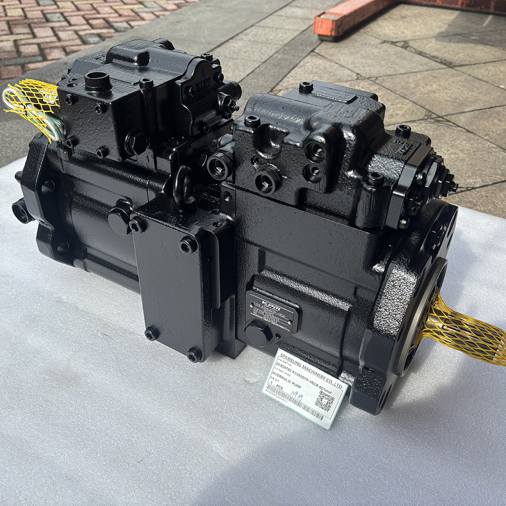 Kawasaki K3V63DTP, 20 925753 pump, JCB JS160W hydraulic pump, main pump K3V63DTP, Kawasaki excavator pump, JS160W spare part, hydraulic piston pump, aftermarket Kawasaki pump.