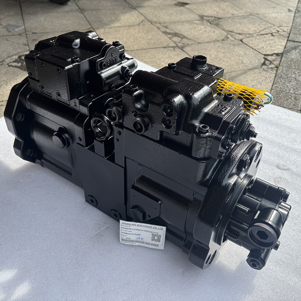 Kawasaki K3V63DTP, 20 925753 pump, JCB JS160W hydraulic pump, main pump K3V63DTP, Kawasaki excavator pump, JS160W spare part, hydraulic piston pump, aftermarket Kawasaki pump.