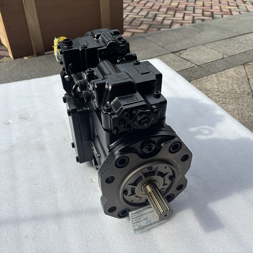 Kawasaki K3V63DTP, 20 925753 pump, JCB JS160W hydraulic pump, main pump K3V63DTP, Kawasaki excavator pump, JS160W spare part, hydraulic piston pump, aftermarket Kawasaki pump.
