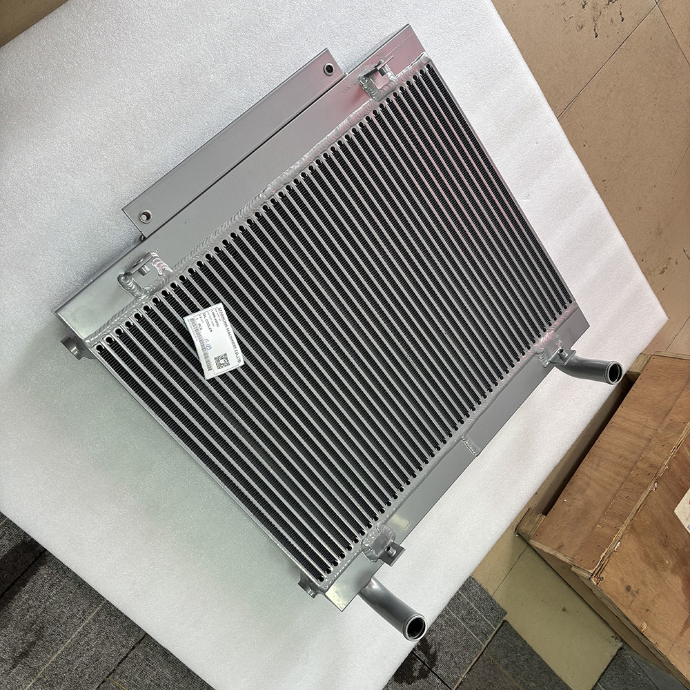 Hyundai 11M8‑40032 oil cooler, 11M8‑43120 cooler assembly, R55‑7 hydraulic oil cooler, R55W‑7 radiator, R60‑7 excavator cooler, Hyundai aftermarket oil cooler, OEM Hyundai oil cooler plate-fin, hydraulic heat exchanger Hyundai.