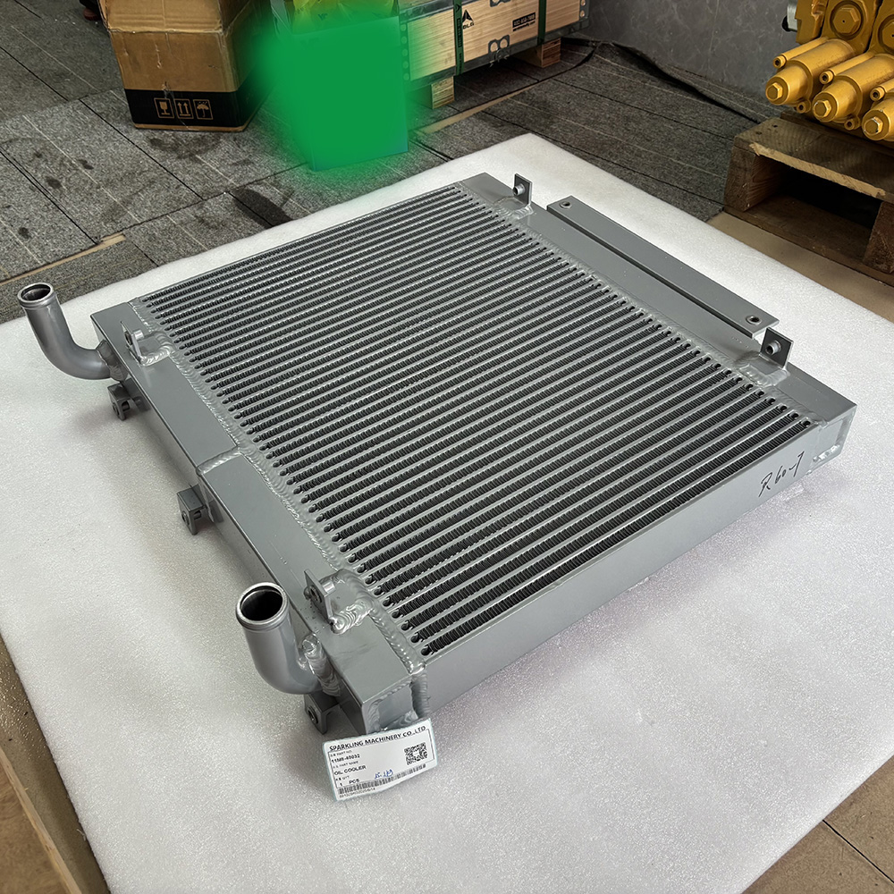 Hyundai 11M8‑40032 oil cooler, 11M8‑43120 cooler assembly, R55‑7 hydraulic oil cooler, R55W‑7 radiator, R60‑7 excavator cooler, Hyundai aftermarket oil cooler, OEM Hyundai oil cooler plate-fin, hydraulic heat exchanger Hyundai.