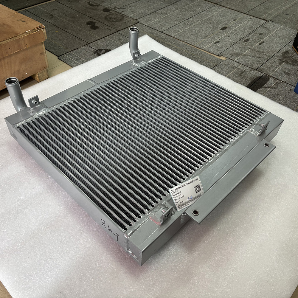 Hyundai 11M8‑40032 oil cooler, 11M8‑43120 cooler assembly, R55‑7 hydraulic oil cooler, R55W‑7 radiator, R60‑7 excavator cooler, Hyundai aftermarket oil cooler, OEM Hyundai oil cooler plate-fin, hydraulic heat exchanger Hyundai.