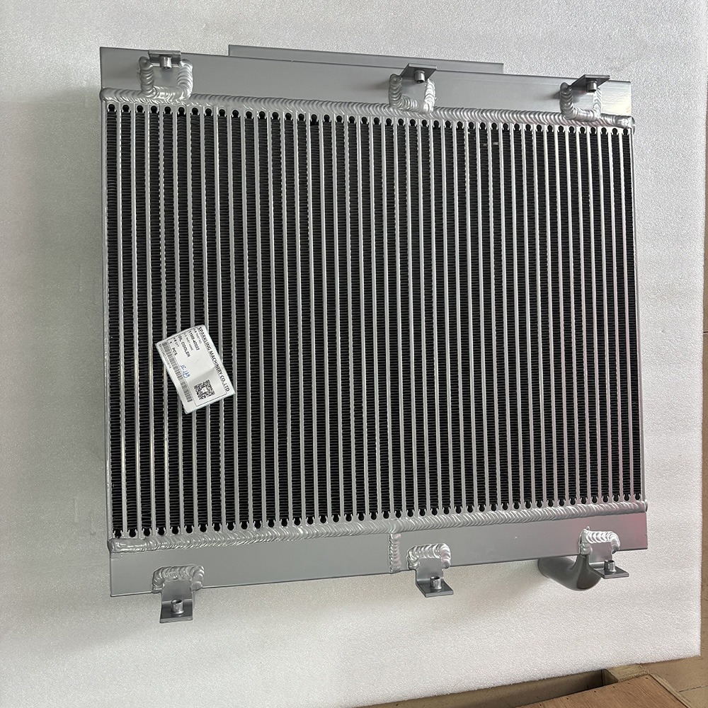Hyundai 11M8‑40032 oil cooler, 11M8‑43120 cooler assembly, R55‑7 hydraulic oil cooler, R55W‑7 radiator, R60‑7 excavator cooler, Hyundai aftermarket oil cooler, OEM Hyundai oil cooler plate-fin, hydraulic heat exchanger Hyundai.