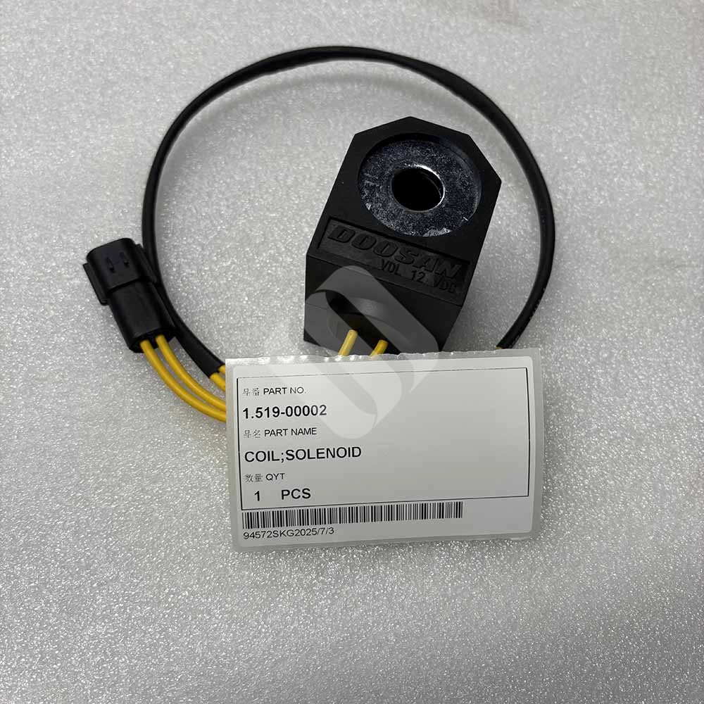Doosan EXCAVATOR PARTS MADE IN CHINA NEW B55W-2 DX53W DX55W DX60R 1.519-00002 COIL;SOLENOID SPARKLING MACHINERY Doosan EXCAVATOR PARTS MADE IN CHINA NEW B55W-2 DX53W DX55W DX60R 1.519-00002 COIL;SOLENOID SPARKLING MACHINERY