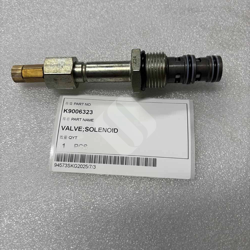Doosan EXCAVATOR PARTS MADE IN CHINA NEW DX53W DX55W E55W K9006323 VALVE;SOLENOID SPARKLING MACHINERY Doosan EXCAVATOR PARTS MADE IN CHINA NEW DX53W DX55W E55W K9006323 VALVE;SOLENOID SPARKLING MACHINERY
