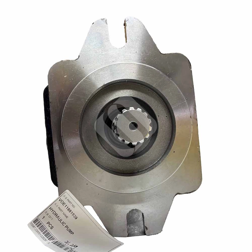 Genuine VOE11881939 Hydraulic Main Pump for Volvo BL60 & BL60B Metal hydraulic pump part VOE11881939 with a splined shaft