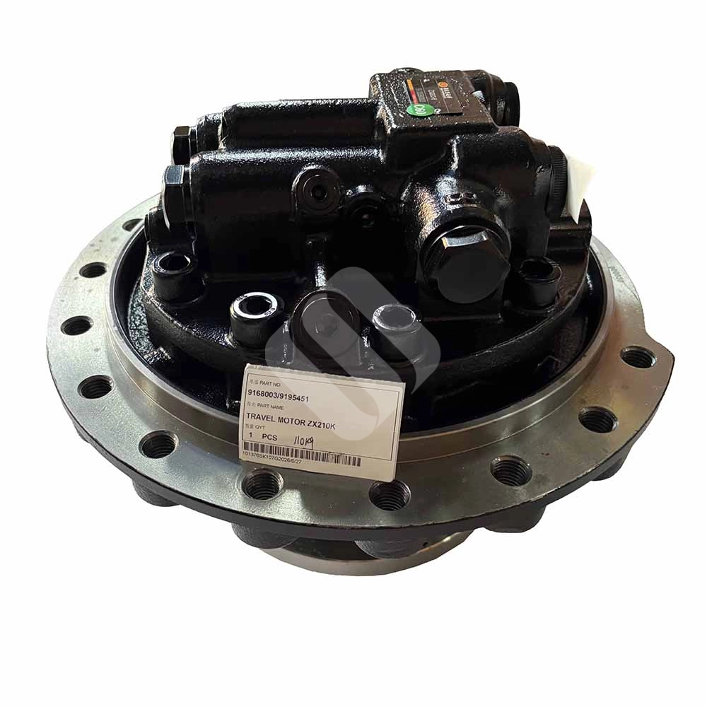Genuine 9168003 9195451 Travel Motor Assembly for Hitachi ZX200-1 & ZX200-6 Genuine-Hitachi-9195451-final-drive-travel-motor-side-view