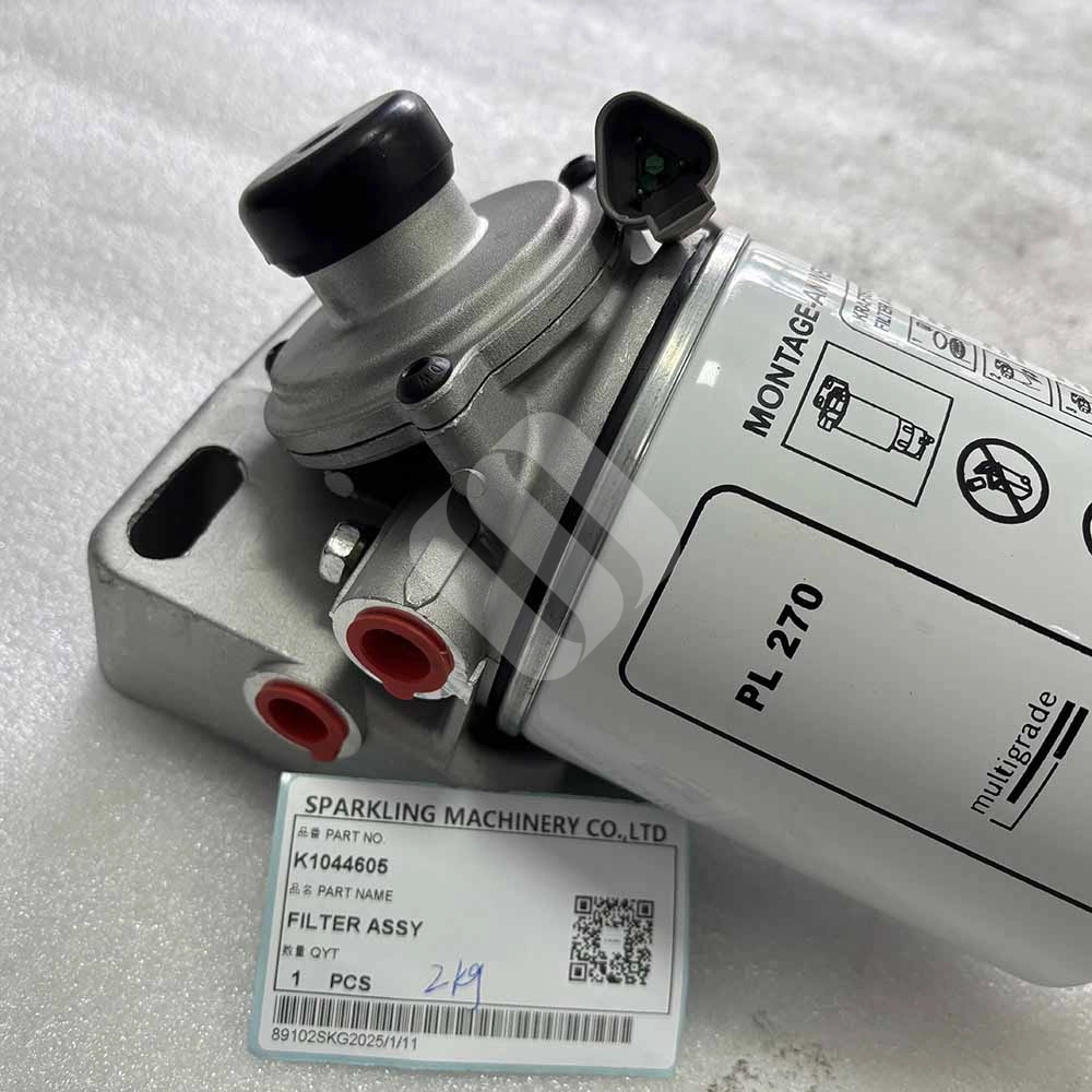 2Kg K1044605 Filter Assembly for Doosan DX140LC, DX180LC Crawler Excavators & DX140W, DX190W Wheel Excavators Doosan 2Kg K1044605 Filter Assembly for DX140LC, DX180LC Crawler Excavators and DX140W, DX190W Wheel Excavators
