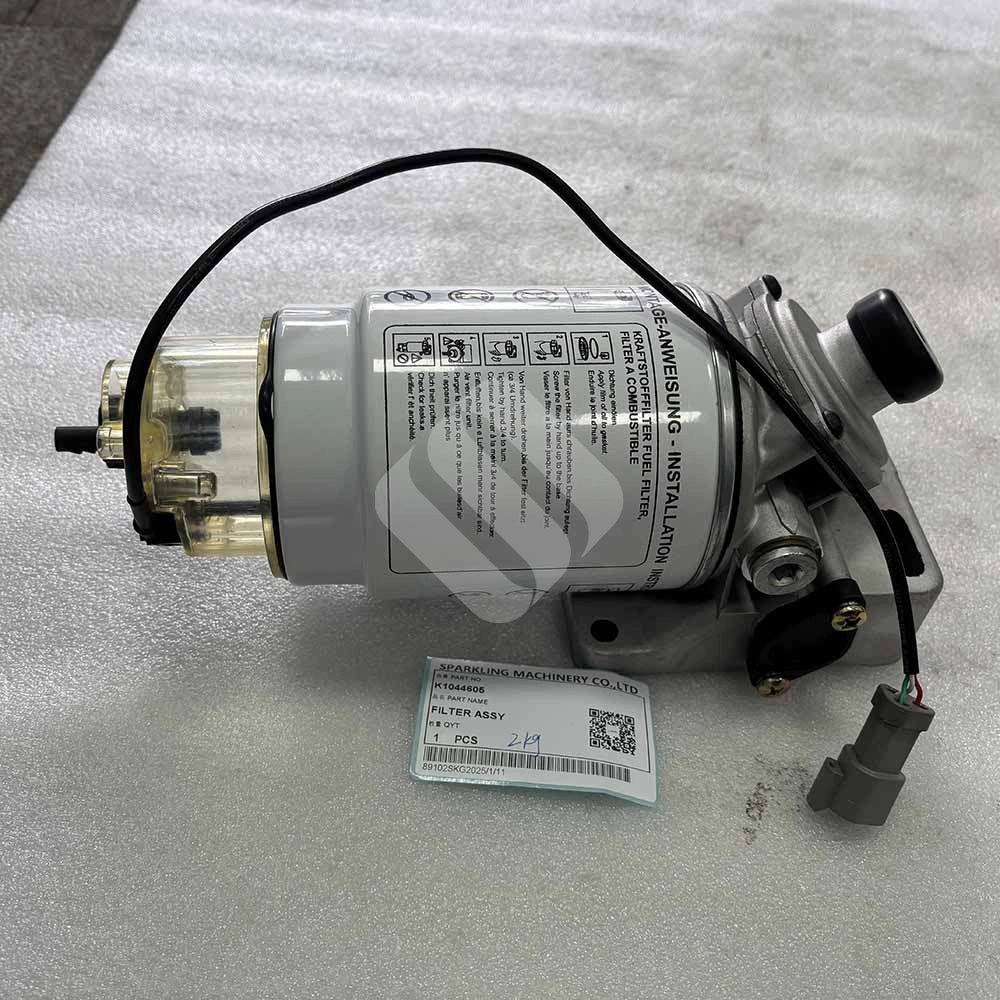 2Kg K1044605 Filter Assembly for Doosan DX140LC, DX180LC Crawler Excavators & DX140W, DX190W Wheel Excavators Doosan 2Kg K1044605 Excavator Filter Assembly for DX Series: DX140LC, DX180LC, DX140W, DX190W