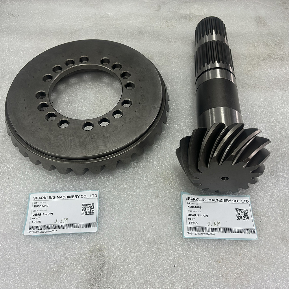 K9001469 bevel gear, DX140W gear, DOOSAN DX190W parts, bevel gear SOLAR 185W-V, excavator gear DOOSAN, SPARKLING bevel gear, K9001469 spare part, construction machinery gear