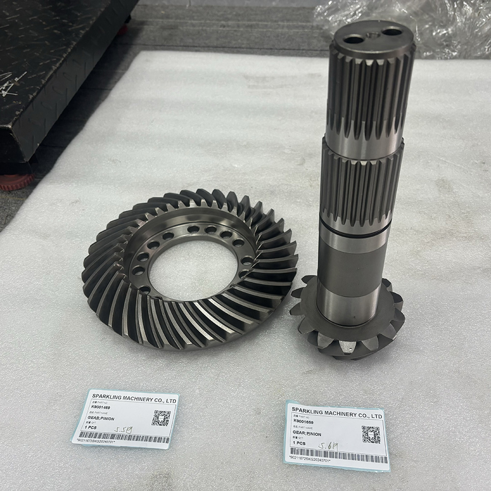 K9001659 pinion gear, DOOSAN excavator gear, DX140W drive gear, pinion gear DX170W, SOLAR 185W-V gear, K9001659 spare part, excavator transmission gear, SPARKLING MACHINERY parts