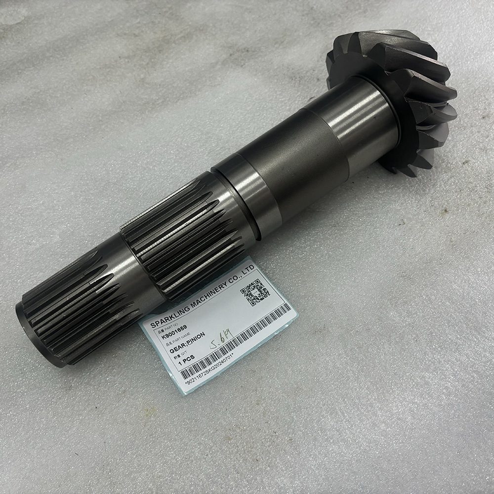 K9001659 pinion gear, DOOSAN excavator gear, DX140W drive gear, pinion gear DX170W, SOLAR 185W-V gear, K9001659 spare part, excavator transmission gear, SPARKLING MACHINERY parts