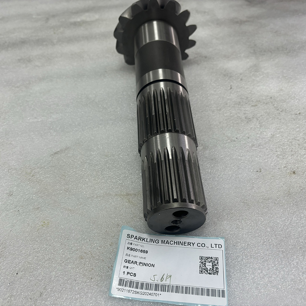 K9001659 pinion gear, DOOSAN excavator gear, DX140W drive gear, pinion gear DX170W, SOLAR 185W-V gear, K9001659 spare part, excavator transmission gear, SPARKLING MACHINERY parts