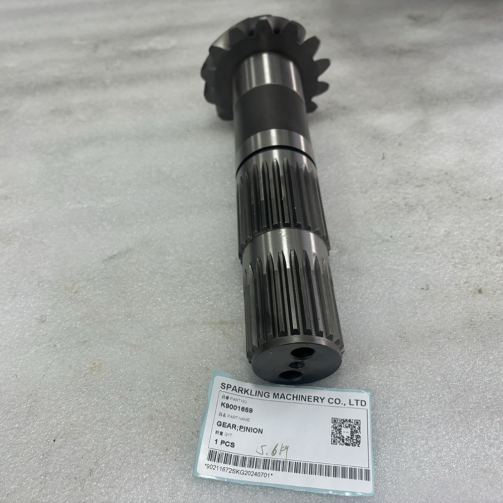 K9001659 pinion gear, DOOSAN excavator gear, DX140W drive gear, pinion gear DX170W, SOLAR 185W-V gear, K9001659 spare part, excavator transmission gear, SPARKLING MACHINERY parts