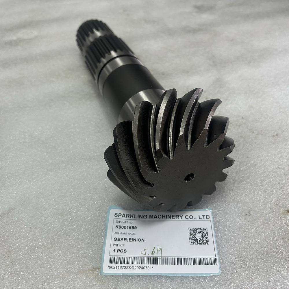 K9001659 pinion gear, DOOSAN excavator gear, DX140W drive gear, pinion gear DX170W, SOLAR 185W-V gear, K9001659 spare part, excavator transmission gear, SPARKLING MACHINERY parts