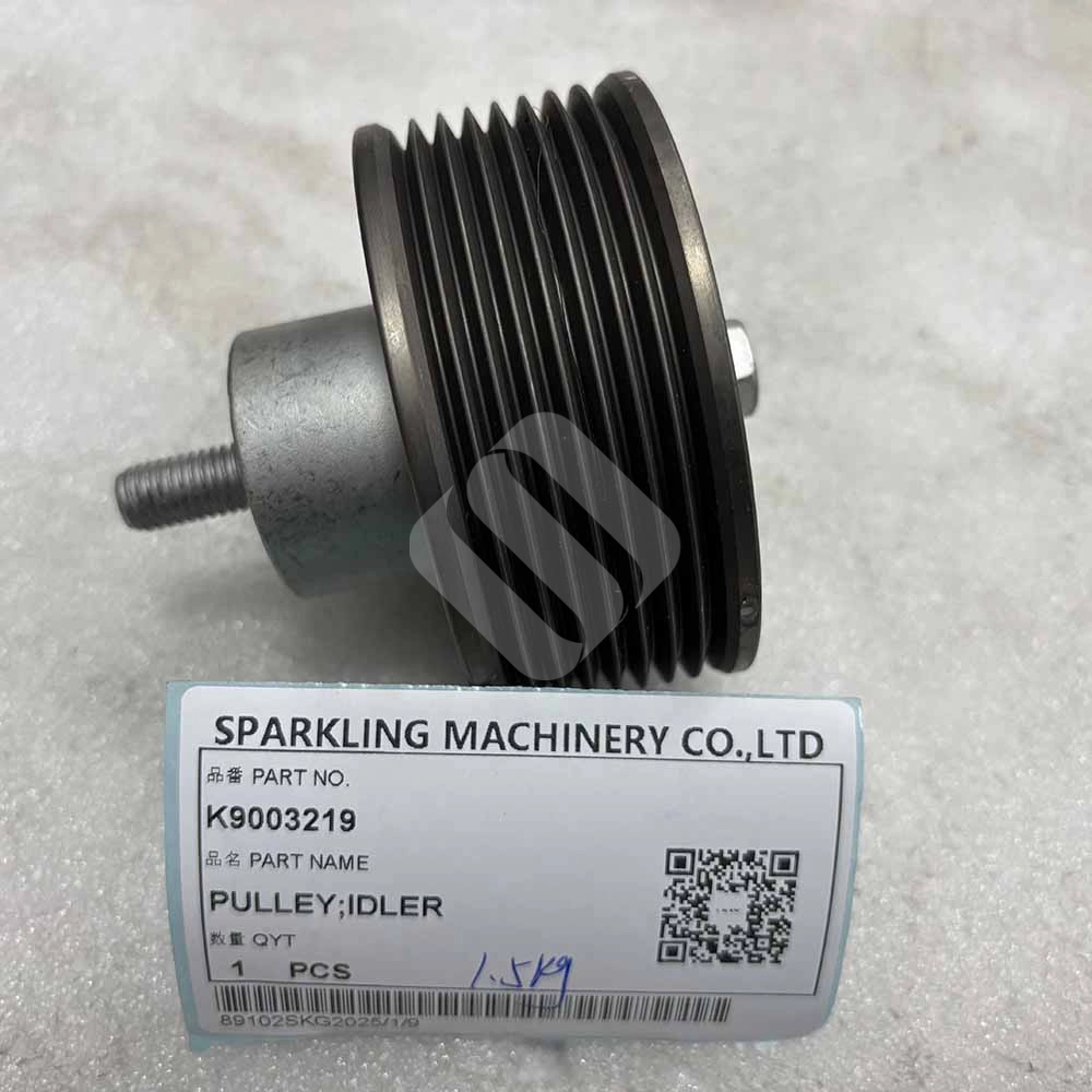 K9003219 Pulley Idler for Doosan (Develon) DL450 Wheel Loader Doosan K9003219 Pulley Idler for DL450 Wheel Loader – OEM Replacement Part
