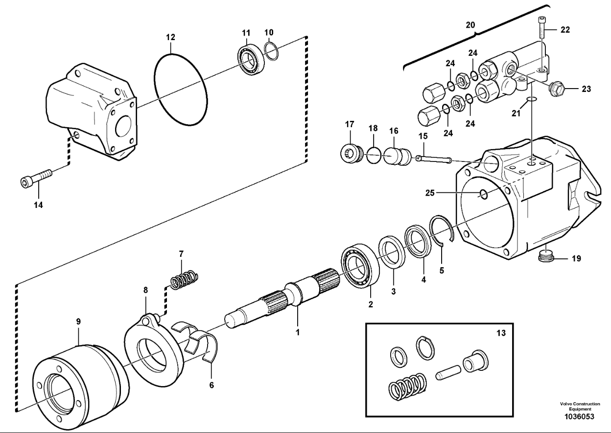 VOE11172358 HYDRAULIC PUMP DRAWING