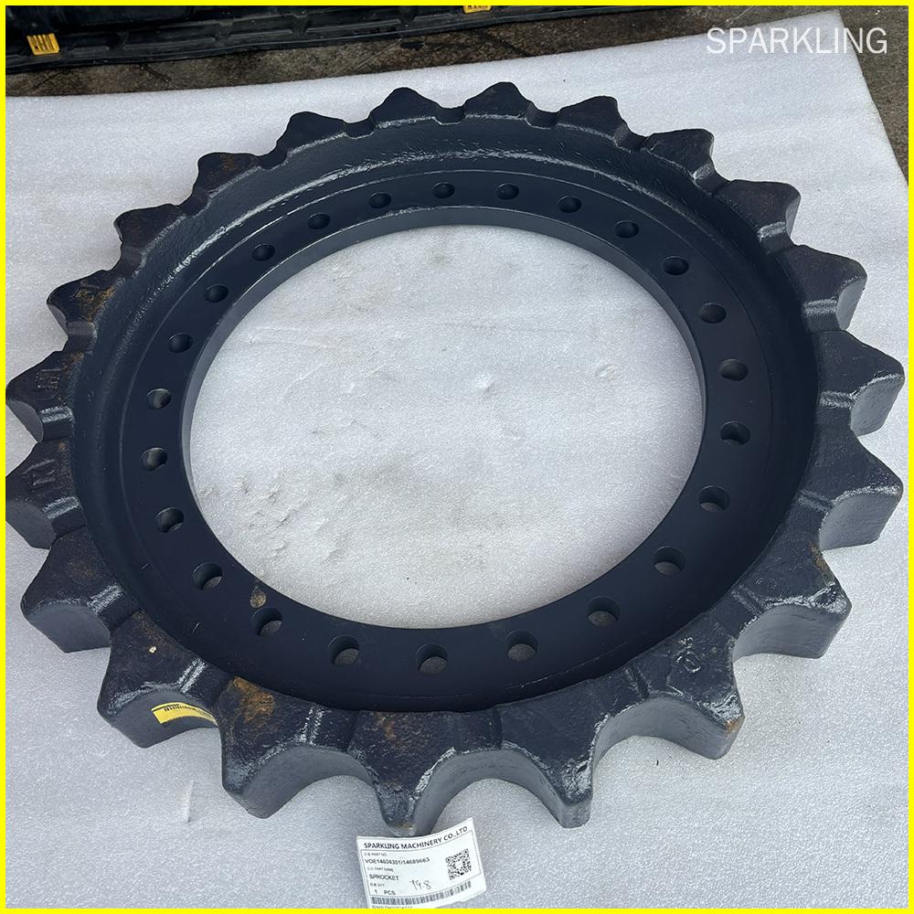 High-quality sprocket VOE14604301 and VOE14689663 for Volvo EC300D, EC330B, and EC360B excavators. Durable, precise fitment, and optimal power transmission for reliable track performance.