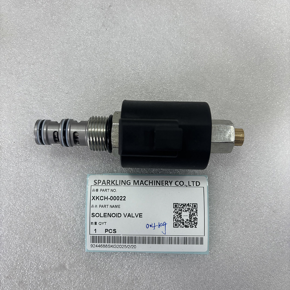 XKCH-00022, Hyundai excavator solenoid valve, R125LCR-9A hydraulic valve, R145CR9 parts, R160LC9A excavator valve, R180LC9S solenoid, excavator hydraulic parts, SPARKLING MACHINERY