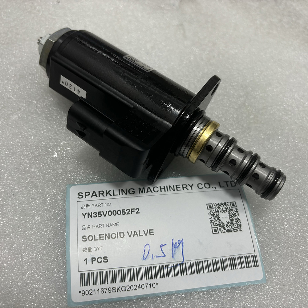 Kobelco YN35V00054F1, YN35V00052F2, Kobelco solenoid valve, hydraulic control valve, SK295-9 valve, SK350-9 solenoid, SK260-9 Kobelco parts, SK210-8 hydraulic valve, SK140SRLC replacement, OEM Kobelco valve