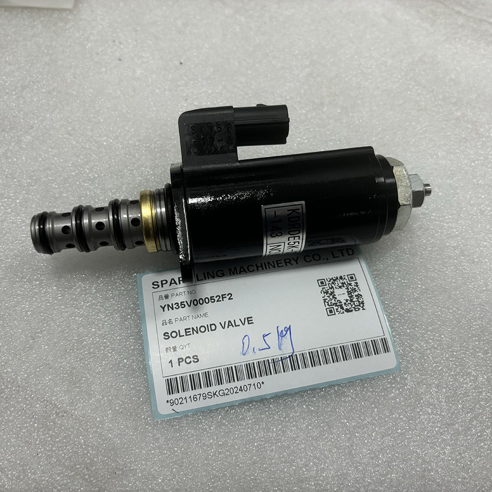 Kobelco YN35V00054F1, YN35V00052F2, Kobelco solenoid valve, hydraulic control valve, SK295-9 valve, SK350-9 solenoid, SK260-9 Kobelco parts, SK210-8 hydraulic valve, SK140SRLC replacement, OEM Kobelco valve