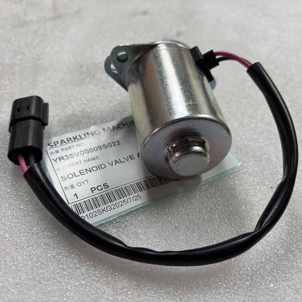 KOBELCO EXCAVATOR PARTS MADE IN CHINA NEW YR35V00009S022 SOLENOID VALVE ASSY SPARKLING MACHINERY