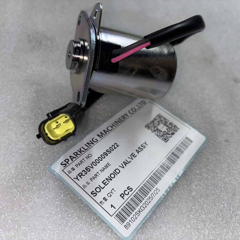KOBELCO EXCAVATOR PARTS MADE IN CHINA NEW YR35V00009S022 SOLENOID VALVE ASSY SPARKLING MACHINERY