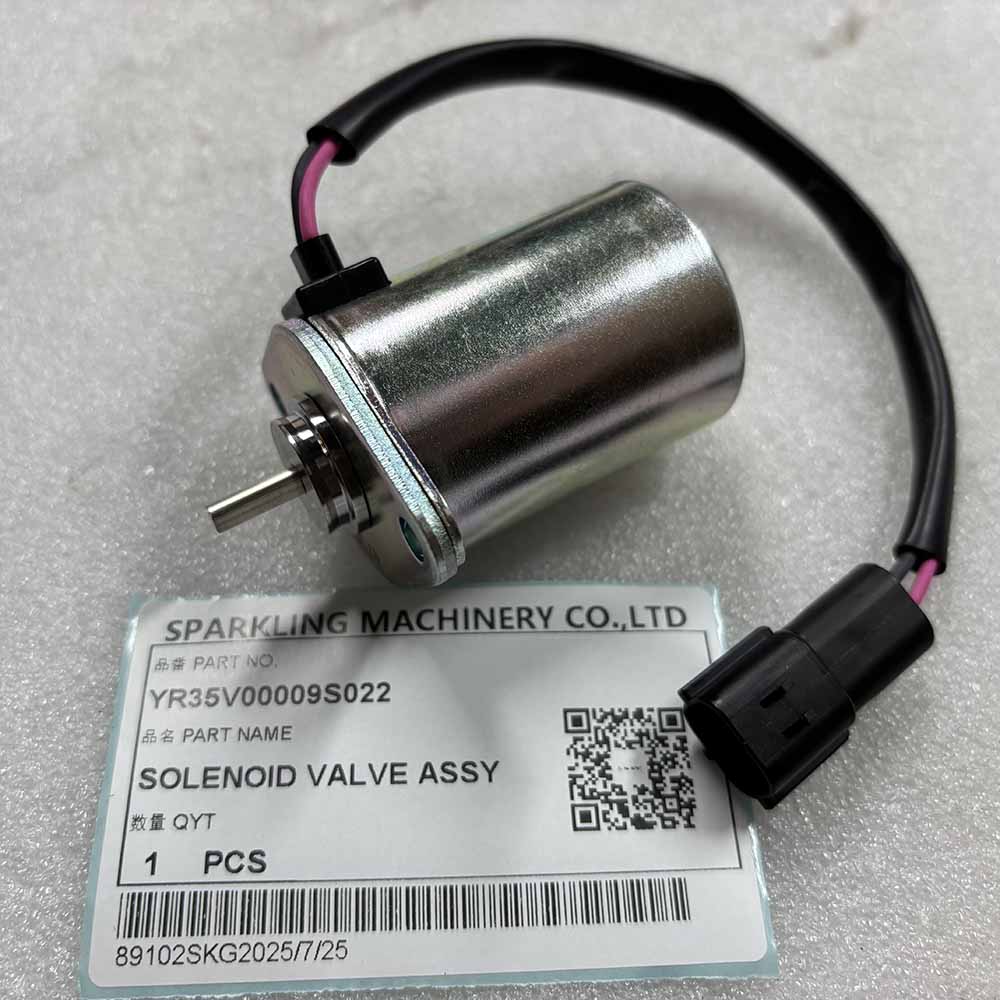 KOBELCO EXCAVATOR PARTS MADE IN CHINA NEW YR35V00009S022 SOLENOID VALVE ASSY SPARKLING MACHINERY