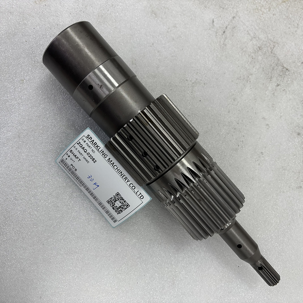 ZGAQ-02052 shaft, HYUNDAI input shaft, R140W-9A excavator shaft, R170W-7A drivetrain parts, excavator transmission shaft, HYUNDAI wheel excavator parts, input shaft SPARKLING MACHINERY