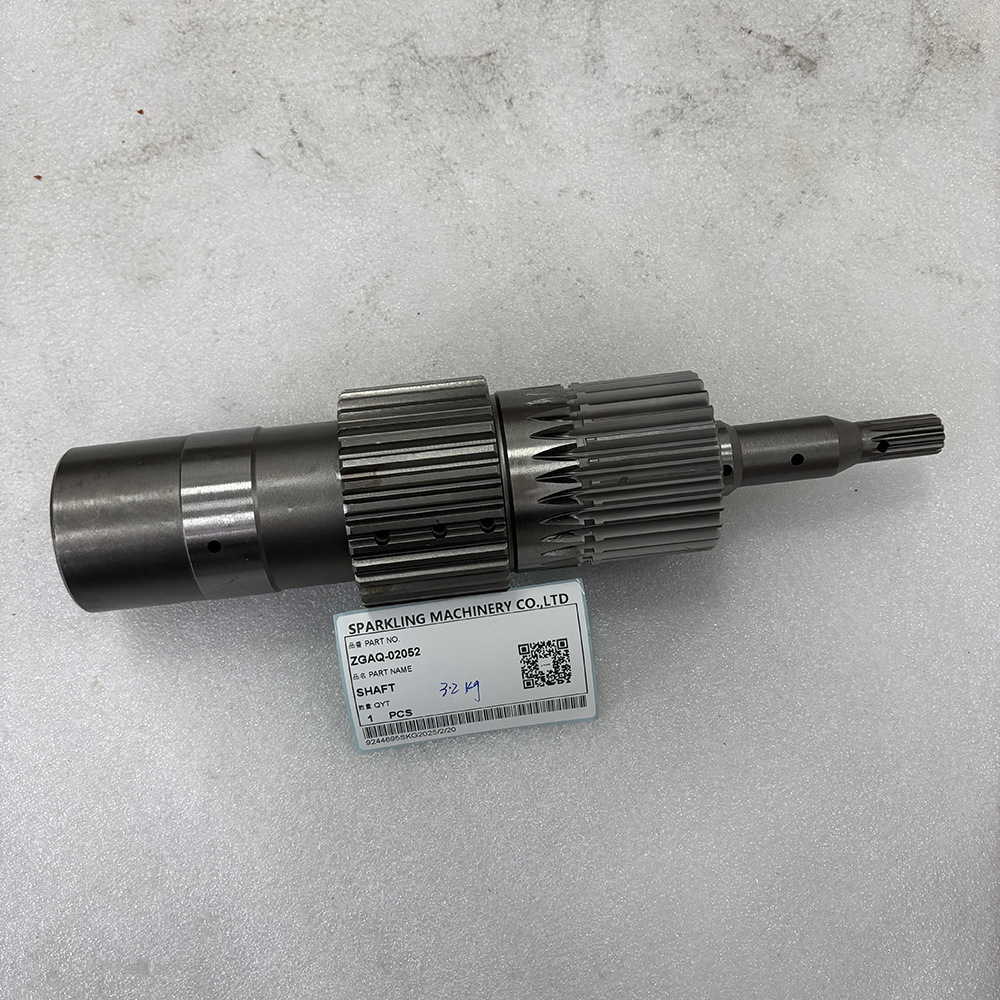 ZGAQ-02052 shaft, HYUNDAI input shaft, R140W-9A excavator shaft, R170W-7A drivetrain parts, excavator transmission shaft, HYUNDAI wheel excavator parts, input shaft SPARKLING MACHINERY