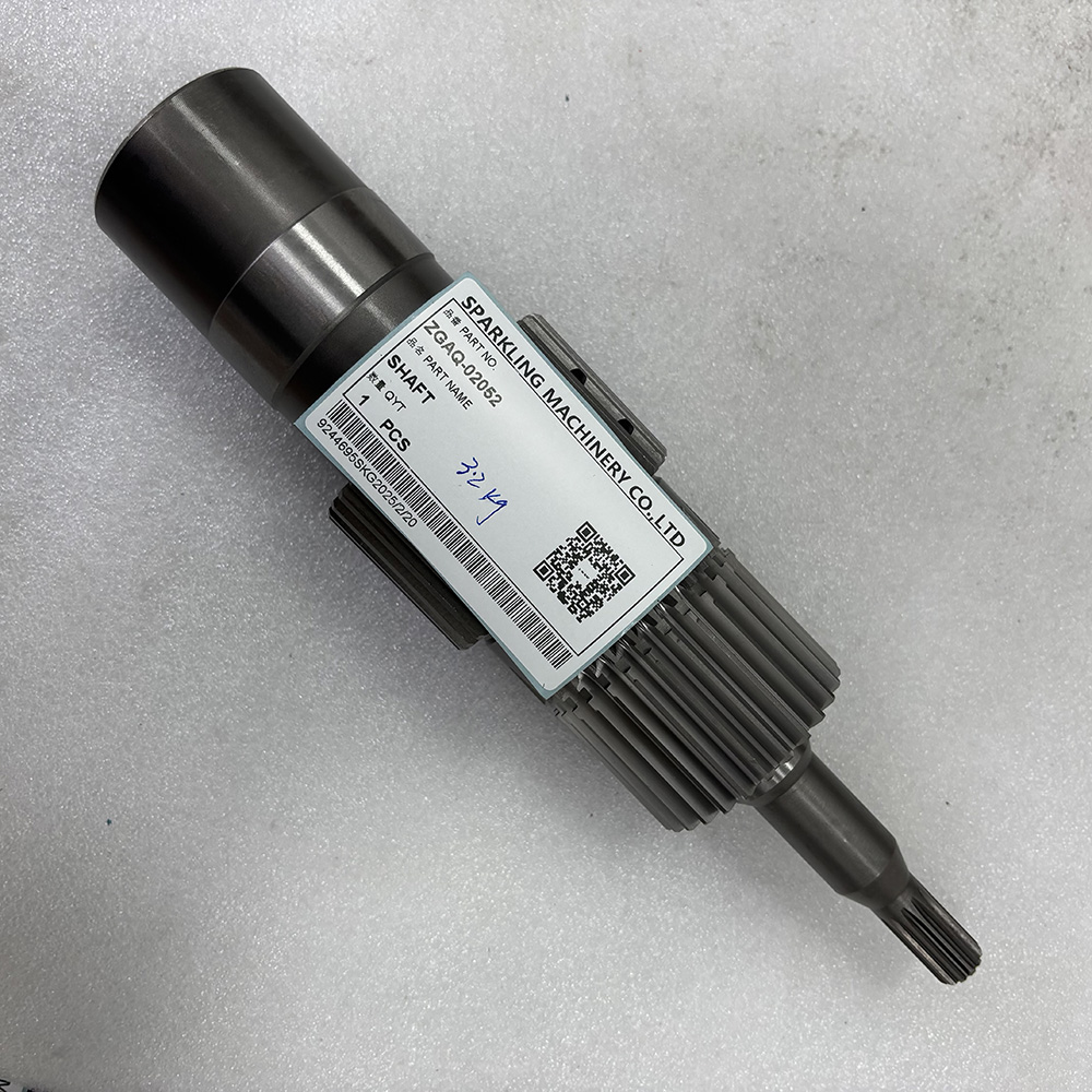 ZGAQ-02052 shaft, HYUNDAI input shaft, R140W-9A excavator shaft, R170W-7A drivetrain parts, excavator transmission shaft, HYUNDAI wheel excavator parts, input shaft SPARKLING MACHINERY