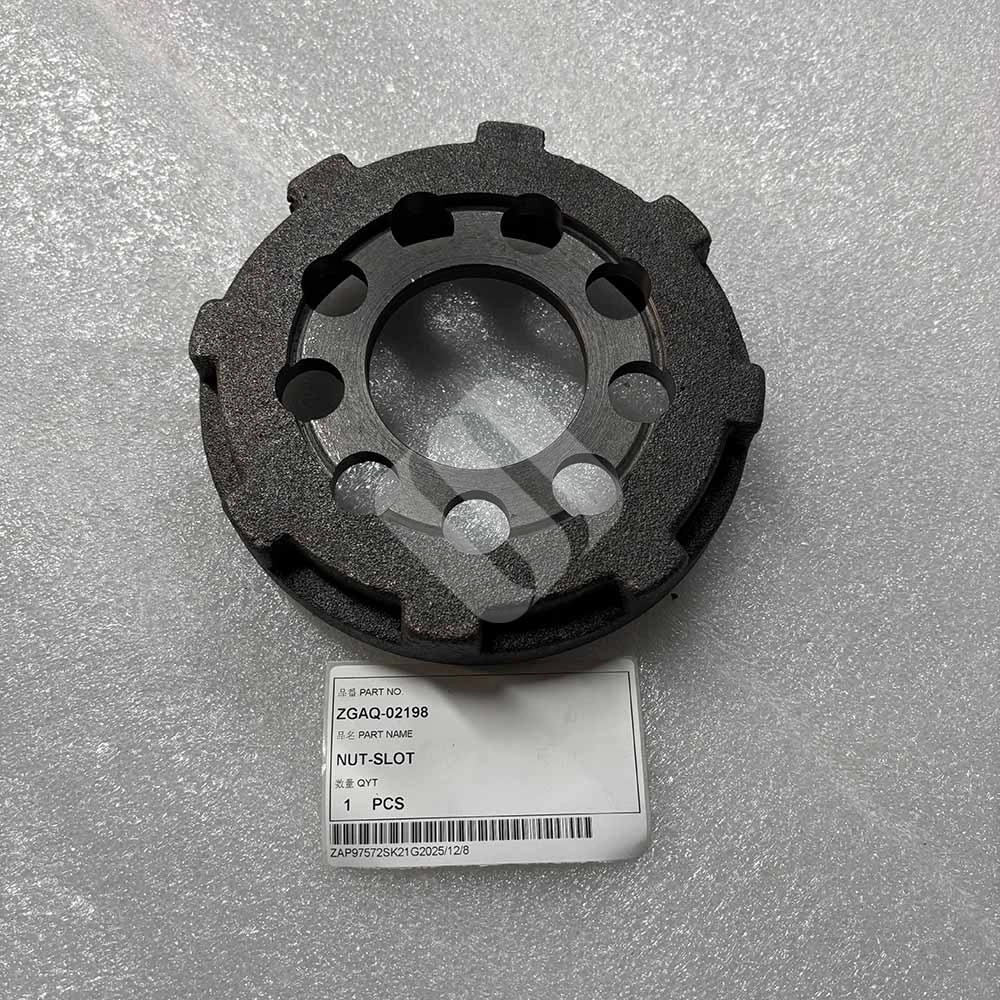 ZGAQ-02198 Heavy Duty Nut-Slot for Hyundai Wheeled Excavators R170W-7 R160W-9A HW140 HW160 HW210 ZGAQ-02198 Slotted Nut for Hyundai Wheeled Excavator Axle Assembly