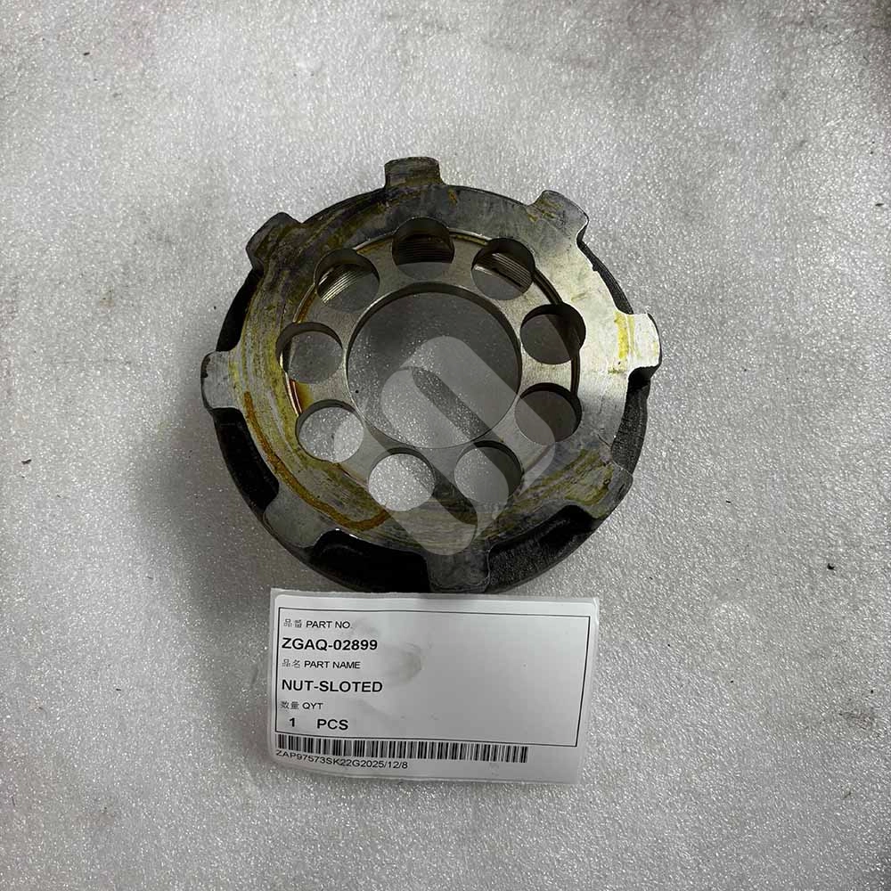 ZGAQ-02899 Precision Nut-Slotted for Hyundai Wheeled Excavators R140W-9 R140W-9A R140W-9S HW140 ZGAQ-02899 Slotted Castle Nut for Hyundai R140W-9 HW140 Excavators