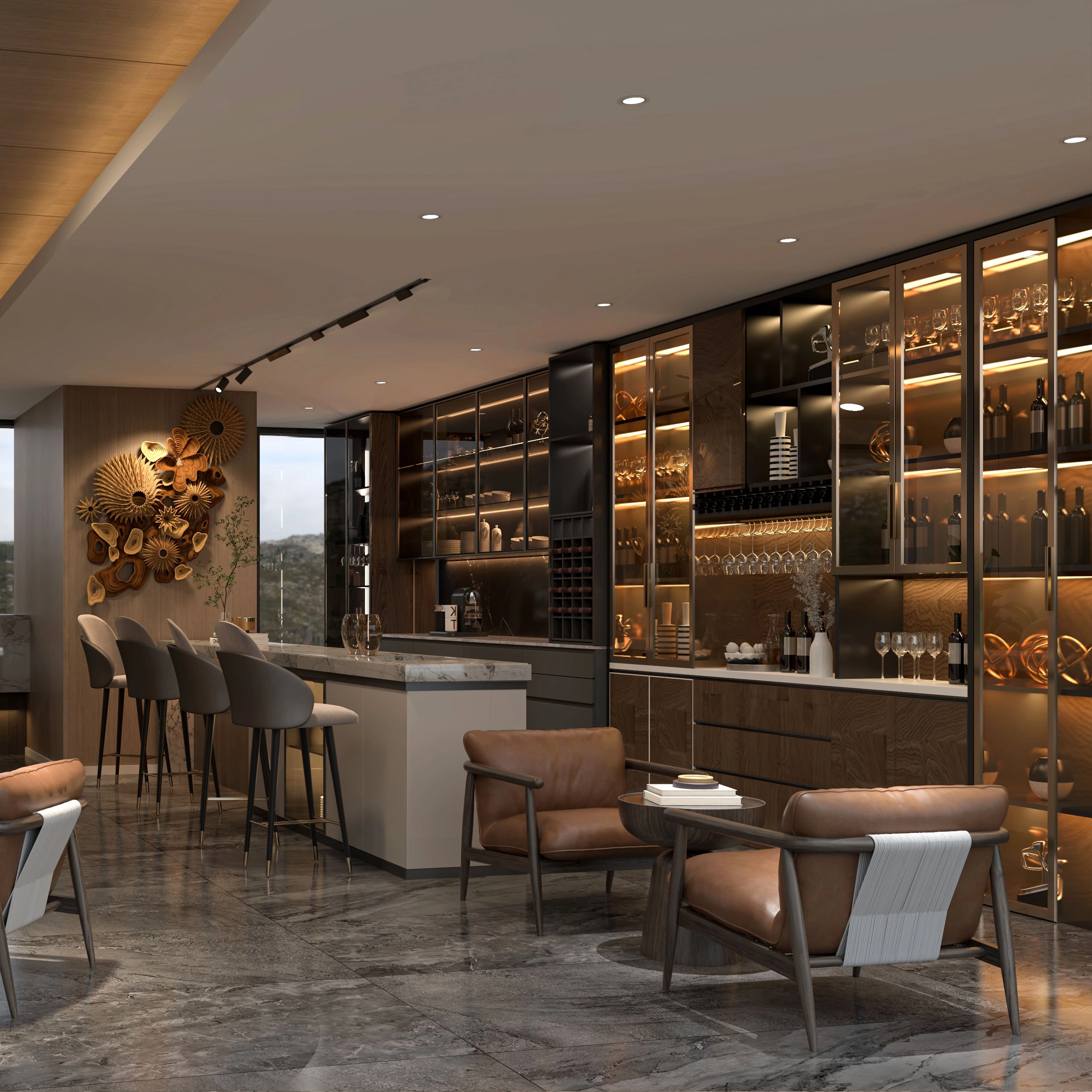 Luxury Hotel Bar Furniture Set - MINGSUN