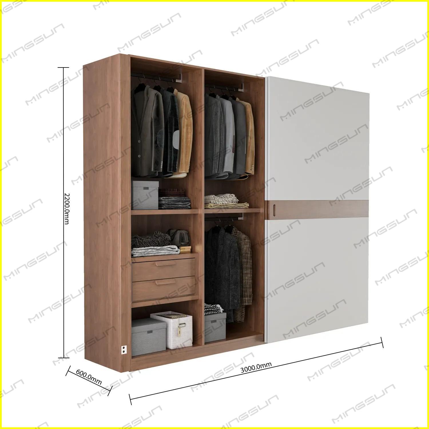3000mm-wide-commercial-wardrobe-for-hotels-with-2200mm-height - MINGSUN