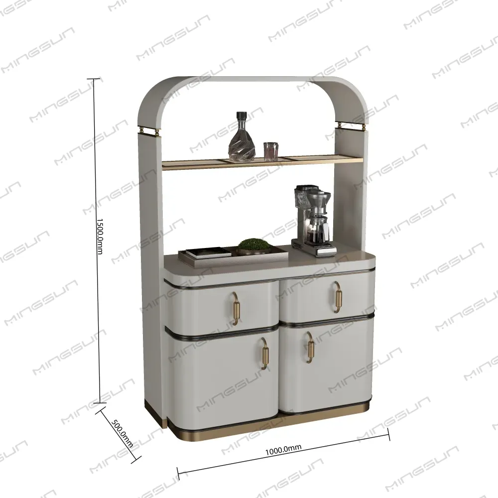 طاولة مقهى بطول 4500 مم مزودة بواجهة عرض مخبوزات مبردة مدمجة وسطح من الرخام - مينغسون طاولة مقهى بطول 4500 مم مزودة بواجهة عرض مخبوزات مبردة مدمجة وسطح من الرخام - مينغسون