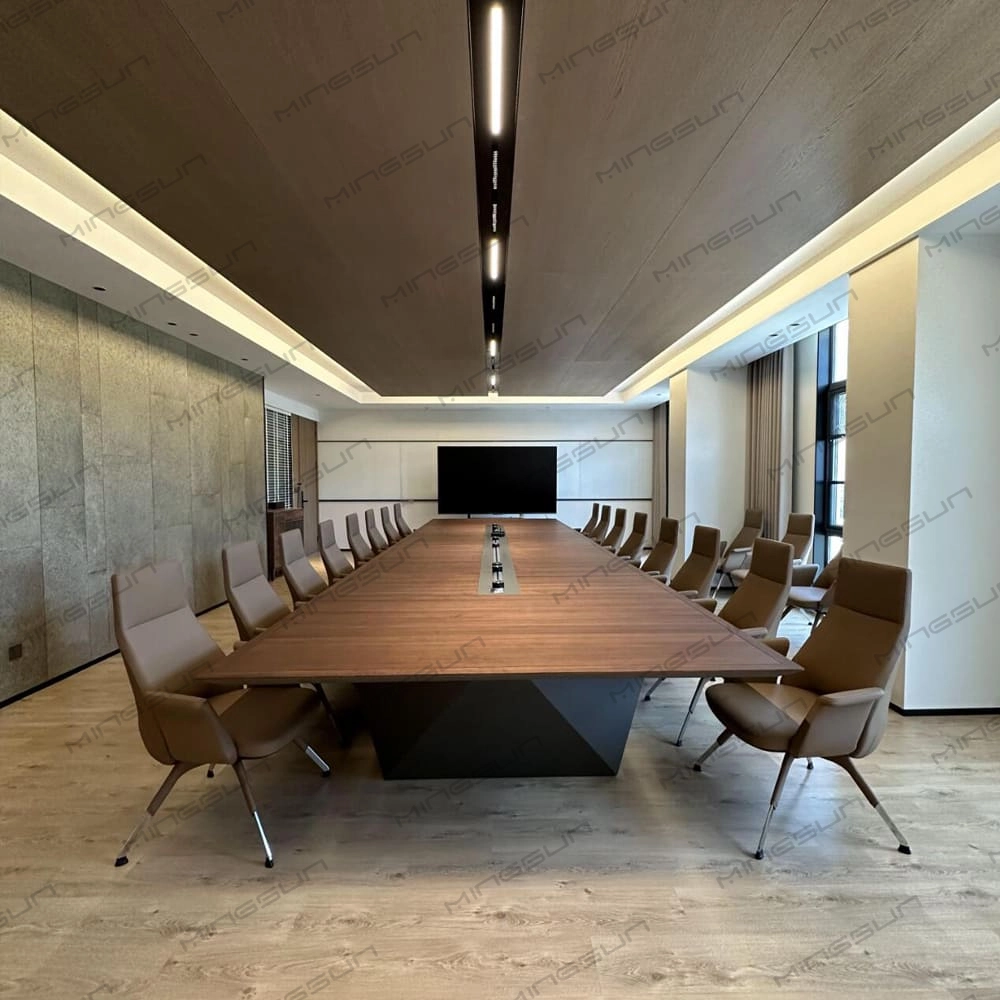 Modern-Conference-Table-with-Integrated-Power-System-–-Custom-Designed-Meeting-Furniture-for-Hotels-&-Offices - MINGSUN Modern Conference Table with Integrated Power System – Custom Designed Meeting Furniture for Hotels & Offices - MINGSUN
